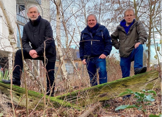 Initiatoren des Bürgerbegehrens (v.l.n.r): Dr. Andreas Klöcker M.A., Rainer, Sauer, Christof Giesers