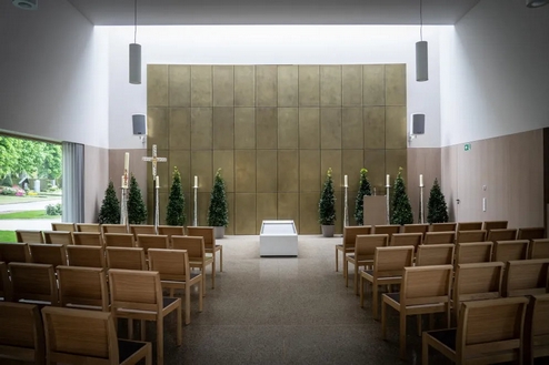 Die neue Friedhofshalle an der Blücherstraße in Bocholt