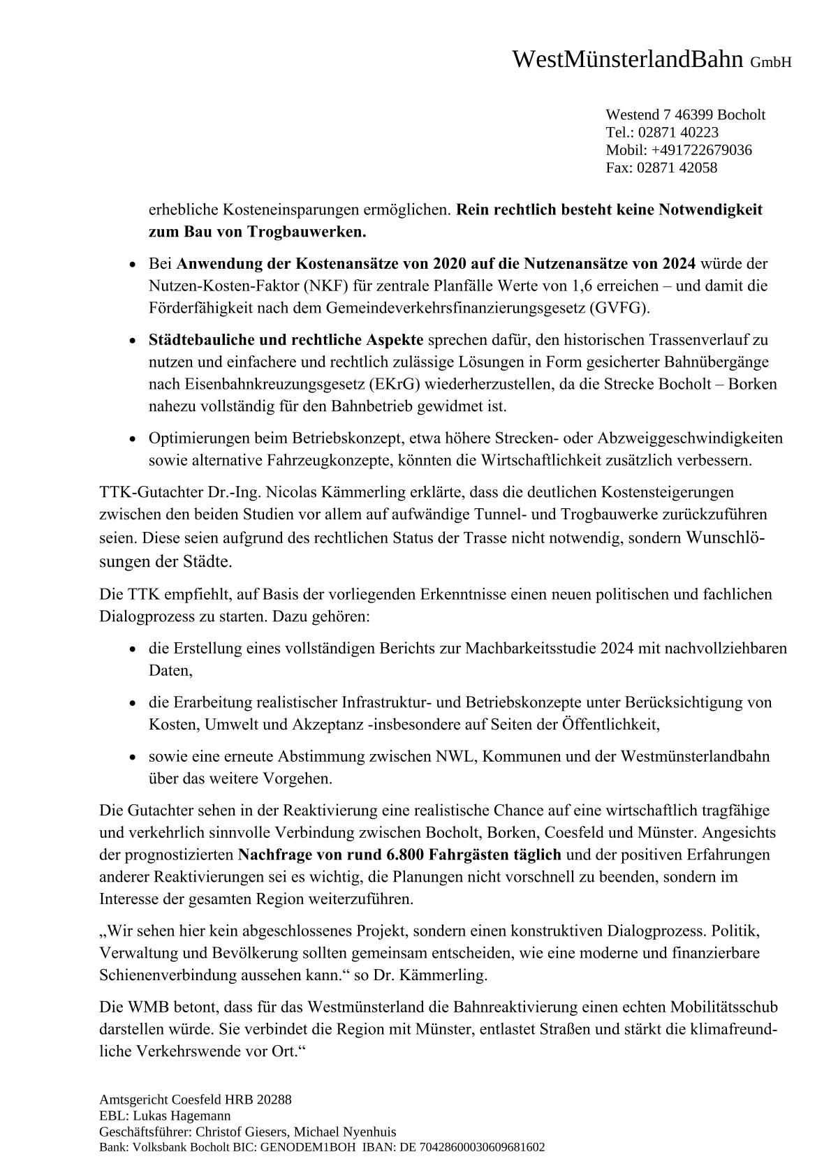 WMB-Pressemitteilung TTK-Stellungnahme 06.11.2025 / Seite 1 v 3 WMB-Pressemitteilung TTK-Stellungnahme 06.11.2025 / Seite 1 v 3